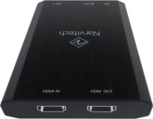 Vista 6 de Narvitech Tarjeta de captura HDMI NJ500 - 4K60 HDR, 2K144, 1080P240 Passthrough, grabación 4K30, latencia ultrabaja, para PS5, Xbox Series X S