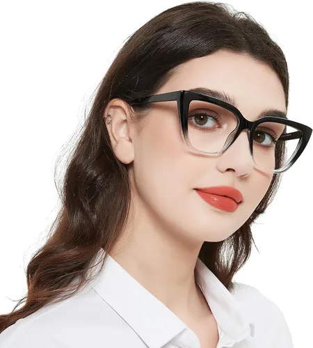 Vista 7 de Gafas de lectura de gran tamaño para mujer, diseño de ojo de gato, 1.0, 1.25, 1.5, 1.75, 2.0, 2.25, 2.5, 2.75, 3.0, 3.5, 4.0 Negro