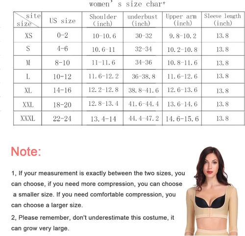 Vista 4 de Mangas de compresión de brazo para mujer moldeadores superiores más delgados postoperatorios corrector de postura moldeadores