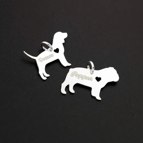 Vista 4 de Collar Shih Tzu de plata esterlina con colgante de razas de perro con corazón – Love Pet Jewelry cadena italiana para mujer, el mejor regalo lindo
