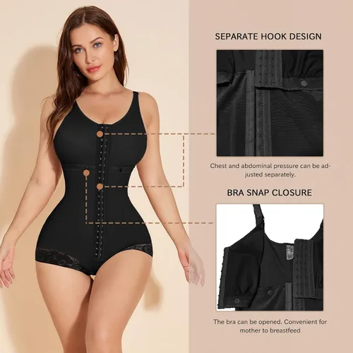 Vista 3 de SHAPSHE Faja - Faja - Ropa moldeadora de compresión para mujer con control de abdomen y faja talla grande moldeadora de cuerpo con gancho