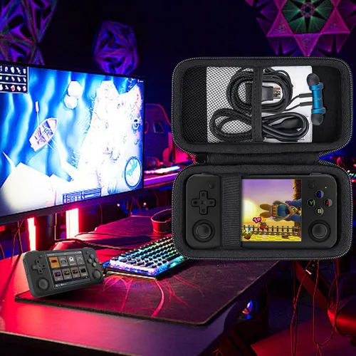 Vista 5 de khanka Hard Travel Case Replacement for RG35XX H Retro Handheld Game Console,3.5 Inch IPS Screen Linux System,(Case Only + One Screen Protector +