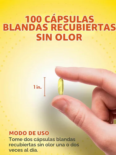 Vista 4 de Sundance Aceite de pescado inodoro 1200 mg 100 cápsulas blandas