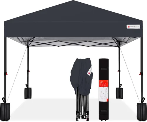 Vista 53 de Best Choice Products Carpa Toldo Desplegable de 10x10 pies para Instalación de 1 Persona, Refugio Portátil Instantáneo con Botón de 1 Toque