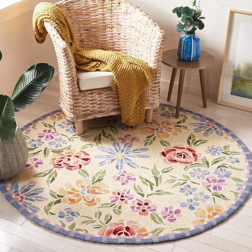 Vista 12 de SAFAVIEH Chelsea Collection - Alfombra decorativa de 1 pies 8 pulgadas x 2 pies 6 pulgadas, color negro, lana de campo francesa enganchada a mano