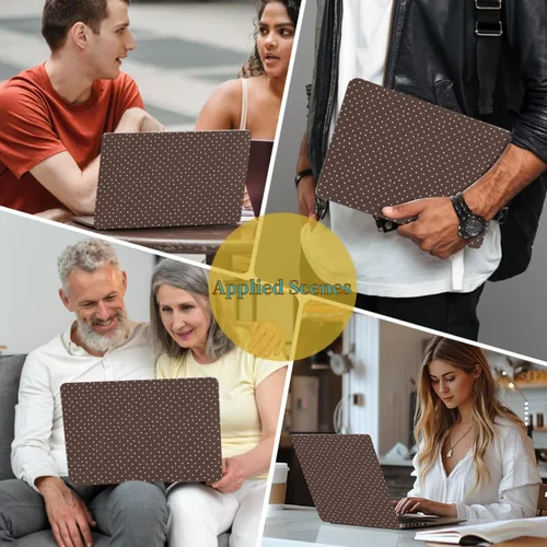Vista 6 de Funda para MacBook Air 15.3'' A3448/A3241/A3114/A2941, lunares marrones