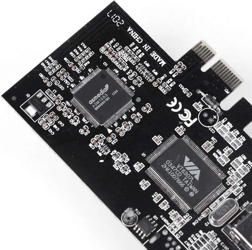 Vista 9 de Tarjeta controladora PCI E PCI Express FireWire 1394a IEEE 1394 con cable Firewire 800Mbps Tarjeta de captura de imagen