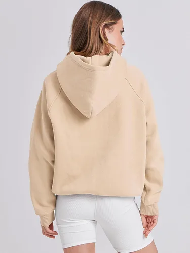 Vista 4 de ANRABESS - Sudaderas con capucha para mujer, sobre talla, de vellón de manga larga, modelo de 2024, para otoño