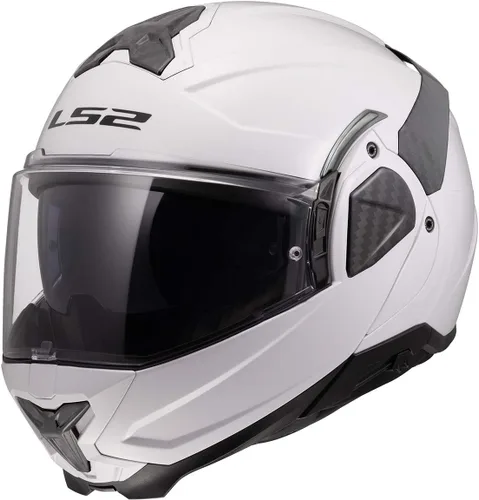 Vista 9 de Cascos LS2 Advant II - Casco modular para motocicleta con protector solar (Gris hormigón mate - Talla L)