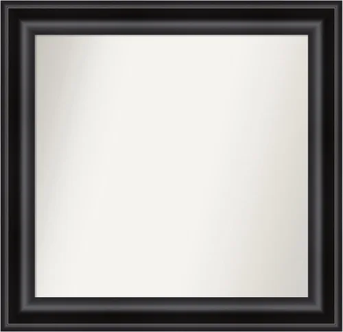 Vista 543 de Amanti Art Espejo personalizado, espejo de baño negro puente, espejo de pared o espejo de tocador de baño sobre el fregadero (26 x 26 pulgadas)