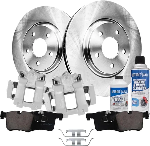 Vista 19 de Detroit Axle - 4 rotores de freno para Ford 1994-2004 Mustang, rotores de freno de disco delanteros y traseros 1995 1996 1997 1998 1999 2000 2001