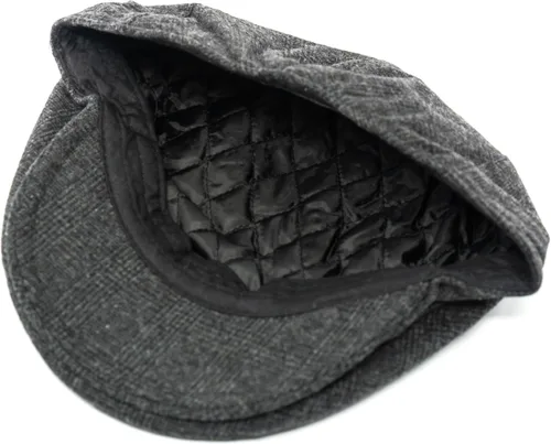 Vista 7 de Gorra plana clásica de retazos de espiga a cuadros Newsboy Ivy Hat