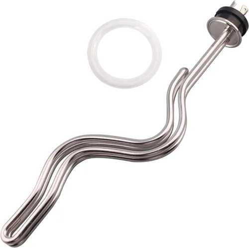 Vista 8 de DERNORD Calentador de agua de inmersión de acero inoxidable con elemento calefactor de ondulación de triple abrazadera de 240 V 5500 W con enchufe