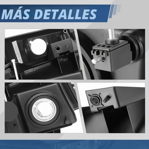 Vista 5 de Auto Dynasty Conjunto de 4 faros delanteros y lámparas de parachoques compatibles con Chevy Colorado GMC Canyon 2004-2012 Isuzu i-290 i-370 Negro