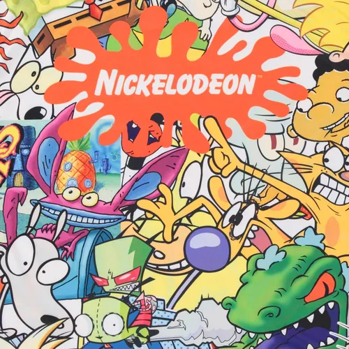 Vista 3 de Nickelodeon Camisa de dibujos animados de los años 90 para hombre, Rugrats Hey Arnold Ren & Stimpy Rocko's Modern Life Tie Dye Camiseta