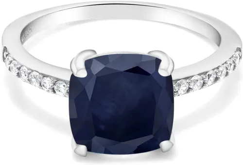 Vista 42 de Gem Stone King Anillo de compromiso de plata de ley 925 con piedra preciosa de corte cojín de 0.315 in Anillo de compromiso de aniversario de boda
