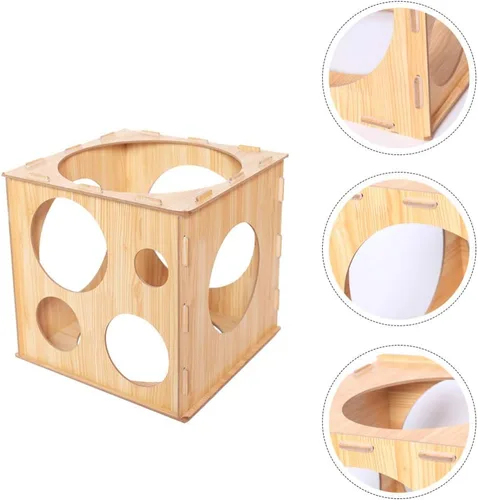 Vista 8 de Operitacx Caja de medición de cubo de globos, herramienta de medición precisa de globos para decoraciones y arcos, fácil de montar y almacenar hecha