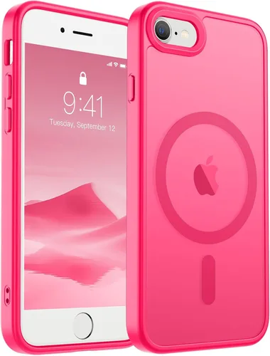Vista 296 de SUPFINE Funda magnética para iPhone SE 2022 (3ª)/2020 (2ª), iPhone 8 (compatible con MagSafe) (protección contra caídas de grado militar), funda