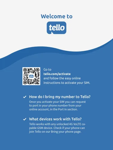 Vista 4 de $14/mes - 5 GB de datos + minutos y textos ilimitados Plan de teléfono prepago Tello Mobile Trae tu propio kit de teléfono Tarjeta SIM 3 en 1