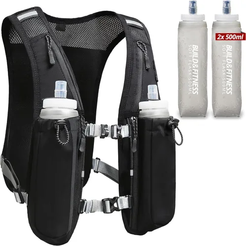 Vista 10 de Running Hydration Vest for Women and Men. Reflective, 8 Pocket, Quick Dry, Water-Resistant, Breathable, Adjustable Backpack for Runs, Hiking