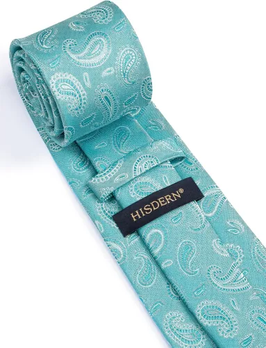 Vista 95 de HISDERN Corbatas para hombre, corbata de cachemira y bolsillo cuadrado tejido clásico floral para hombre, corbata de fiesta de boda