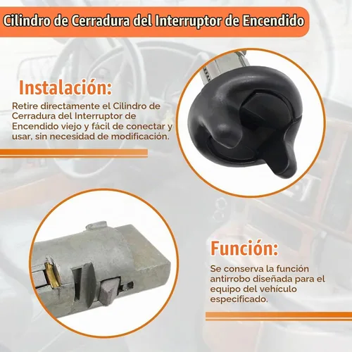 Vista 7 de NLQR Cilindro de bloqueo de interruptor de llave de encendido compatible con Chevy compatible con GMC Pickup y más vehículos 1995-1997 Reemplazo
