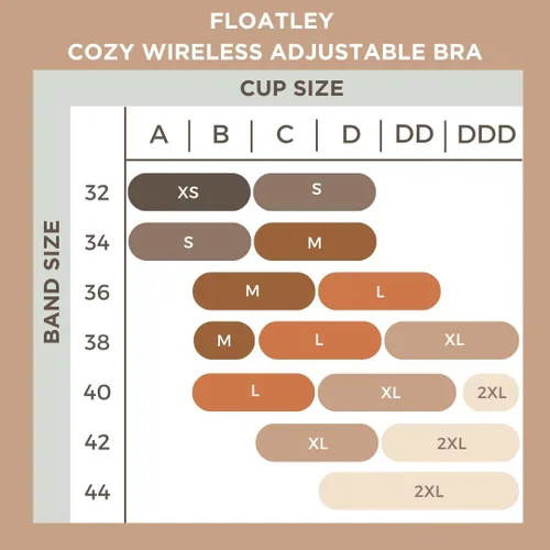 Vista 4 de Floatley Sujetador ajustable cómodo sin varillas sin costuras con almohadilla incrustada para mujer
