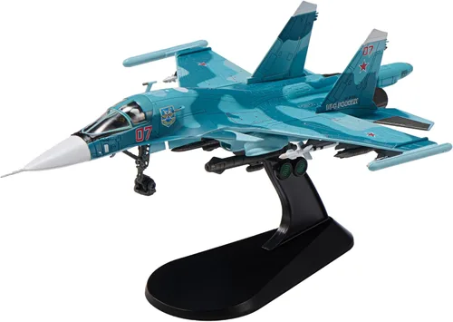 Vista 9 de Su-57 Felon - Aviones fundidos a presión a escala 1/100, modelo de avión de metal para coleccionista, entusiasta de la aviación, coleccionable