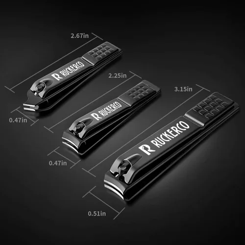 Vista 5 de Juego de cortaúñas de acero inoxidable mate, 3 piezas de cortaúñas y cortador de uñas inclinado EDG, el mejor regalo para hombres y mujeres