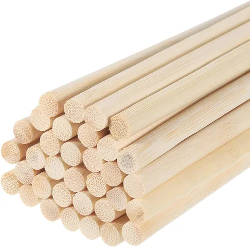 Vista 8 de MECCANIXITY Varillas de madera de 11.8 in, 12 varillas redondas de madera, palo de bambú de 0.23 pulgadas para manualidades, accesorios de cabina
