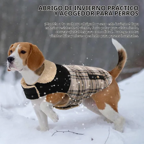 Vista 5 de Abrigo de invierno para perros pequeños, chaqueta sólida para cachorros, abrigo cálido para mascotas para clima frío, prendas acolchadas resistentes