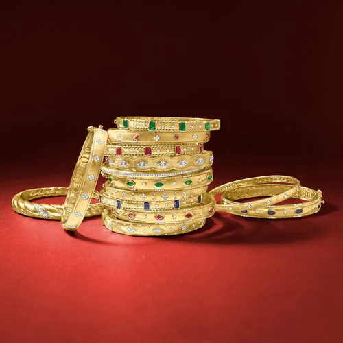 Vista 4 de Ross-Simons Pulsera de diamantes de 033 quilates en oro de 18 quilates sobre ley
