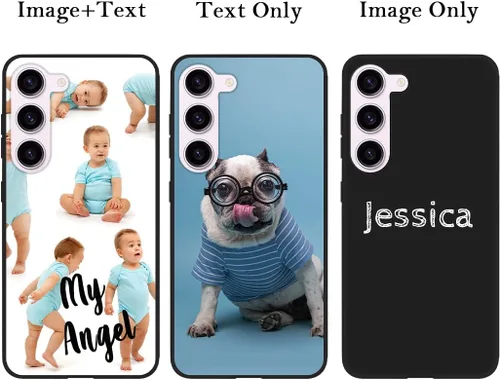 Vista 5 de Funda de teléfono personalizada para Samsung Galaxy S23, funda personalizada para teléfono con foto, nombre de foto, escritura a mano, regalo