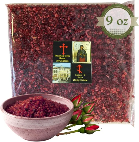 Vista 26 de Incienso de Tierra Santa de Jerusalén de Holy Land Market - Incienso de flores trituradas y selladas de Tierra Santa, mezcla a granel - Aroma ámbar