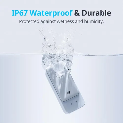 Vista 8 de SwitchBot Sensor de agua WiFi, detector inteligente de fugas de agua, alertas ajustables de 100 dB y alertas de aplicaciones, impermeable IP67