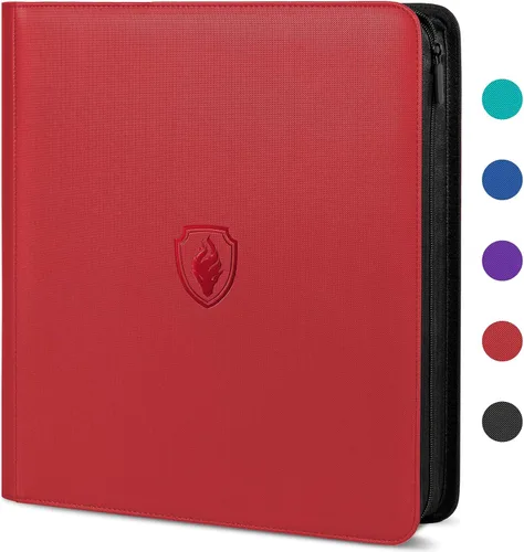 Vista 8 de Fabmaker Carpeta de tarjetas con cremallera de 4 bolsillos, carpeta de Negro