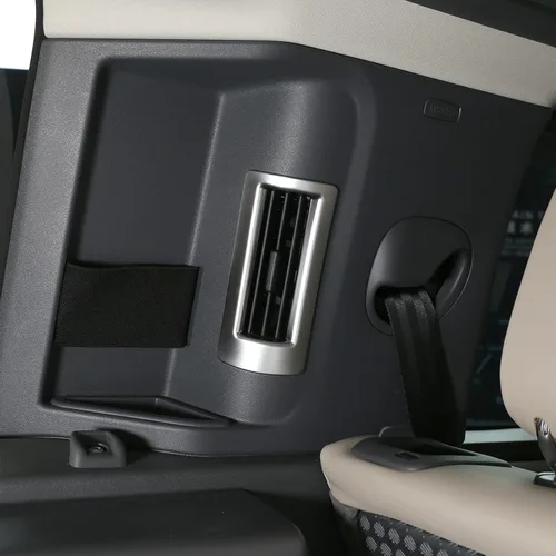 Vista 3 de Ventilación de salida de aire acondicionado de pilar C interior de coche de plástico ABS para Land Rover Defender 2020 (plata)