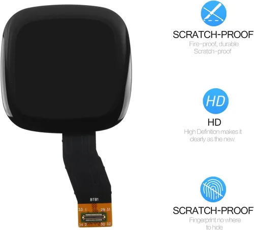 Vista 3 de Pantalla de reloj para Fitbit Sense 2, reemplazo de pantalla LCD táctil digitalizador, kit completo con herramientas (negro)