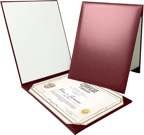 Vista 30 de Gradplaza Cubierta de diploma personalizada para graduación, documentos, soporte de diploma de certificado de cuero sintético liso