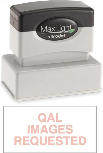 Vista 3 de Infusion MaxLight - Sello de goma preentintado con logotipo personalizado, 1 x 2 pulgadas, negro