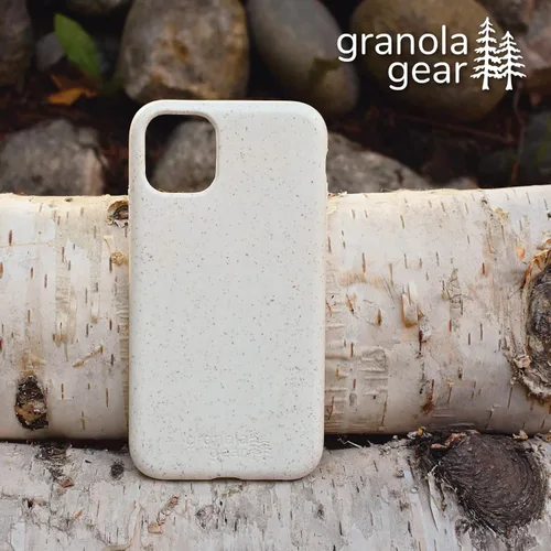 Vista 4 de Eco by GranolaGear - Funda ecológica para iPhone X o XS - Biodegradable, compostable, sin plástico, hecha de plantas - Alpine Snow