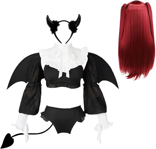 Vista 2 de Marin Kitagawa - Disfraz de diablo para cosplay disfraz de anime para mujer disfraz de Halloween