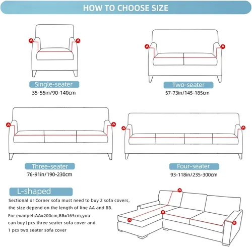 Vista 6 de MBROS Funda para sofá de 3 plazas, 1 pieza, elástica, lavable, antideslizante, protector de muebles con parte inferior elástica para sala de estar