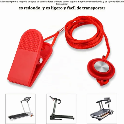 Vista 4 de NQEUEPN Llave de seguridad magnética universal para caminadora, interruptor magnético de parada de emergencia con clip compatible con la mayoría
