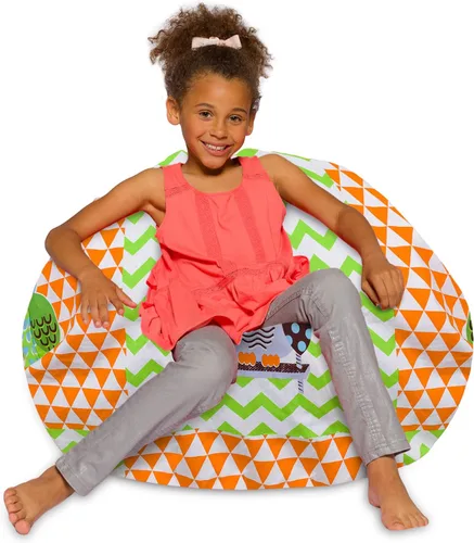 Vista 31 de Posh Beanbags - Sillón puff XL, 48 pulgadas, tela de lona para colorear - Mundo divertido Azul Rey Sólido