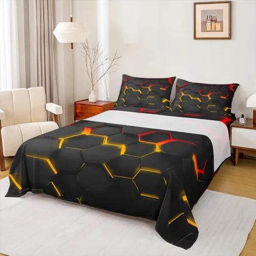 Vista 25 de Manfei Juego de sábanas de baloncesto para niños, tamaño individual, juego de ropa de cama temática deportiva para decoración de habitación de niños