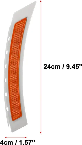 Vista 4 de X AUTOHAUX Par de parachoques delantero Reflector lateral marcador 63147185743 63147185744 para BMW Serie 5 535i 550i 2008-2010 Reemplazar Reflector