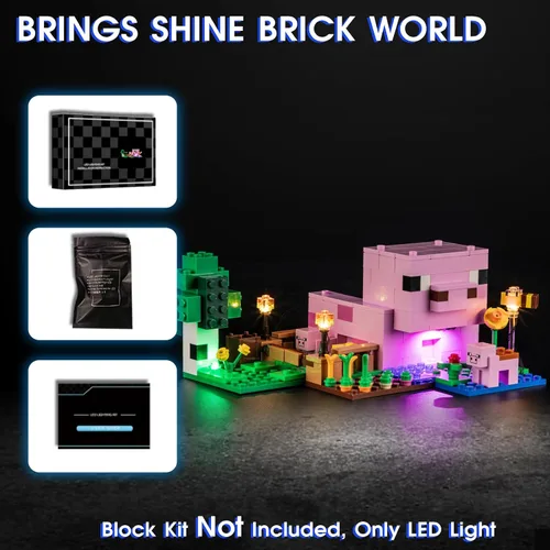 Vista 6 de Vaodest Luz LED para Lego 21268 The Baby Pig House Blocks Modelo, diseño y configuración compatible con el modelo 21268