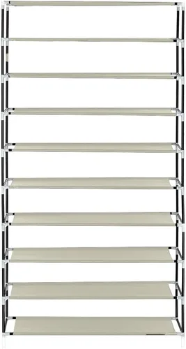 Vista 6 de Zapatero de 10 capas de tela no tejida con cubierta a prueba de polvo, armario organizador de zapatos (34 x 11 1/8 x 60 7/8)" / (86 x 28 x 158) cm
