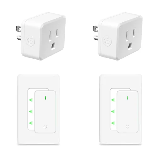 Vista 110 de NineLeaf - Enchufe de salida de control remoto, interruptor de luz de encendido y apagado inalámbrico desmontable 500FT Light Plug Decorator